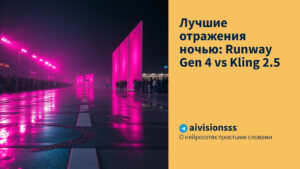 Читать далее о этой статье Лучшие отражения ночью: Runway Gen 4 vs Kling 2.5