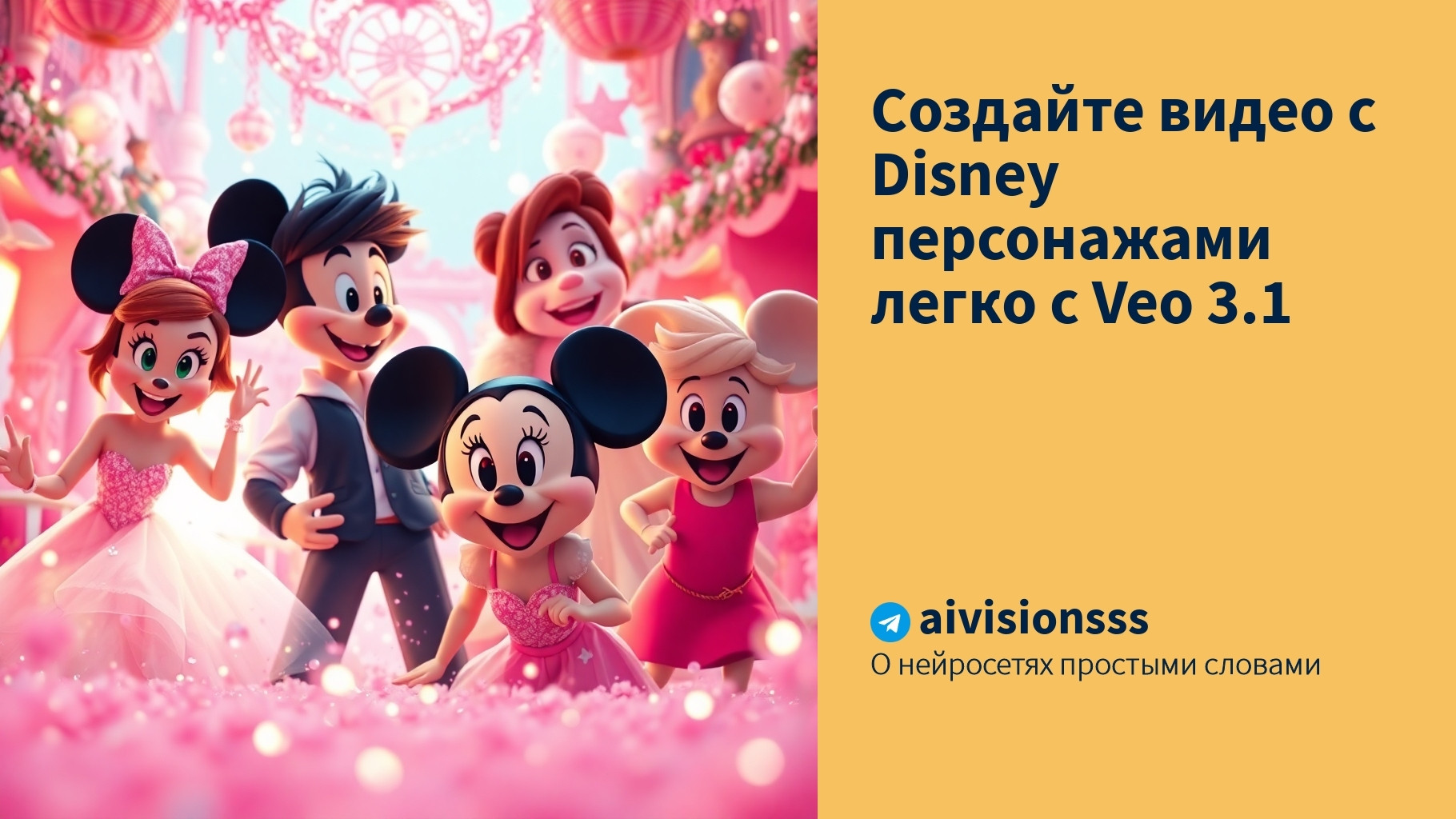 Вы сейчас просматриваете Создайте видео с Disney персонажами легко с Veo 3.1