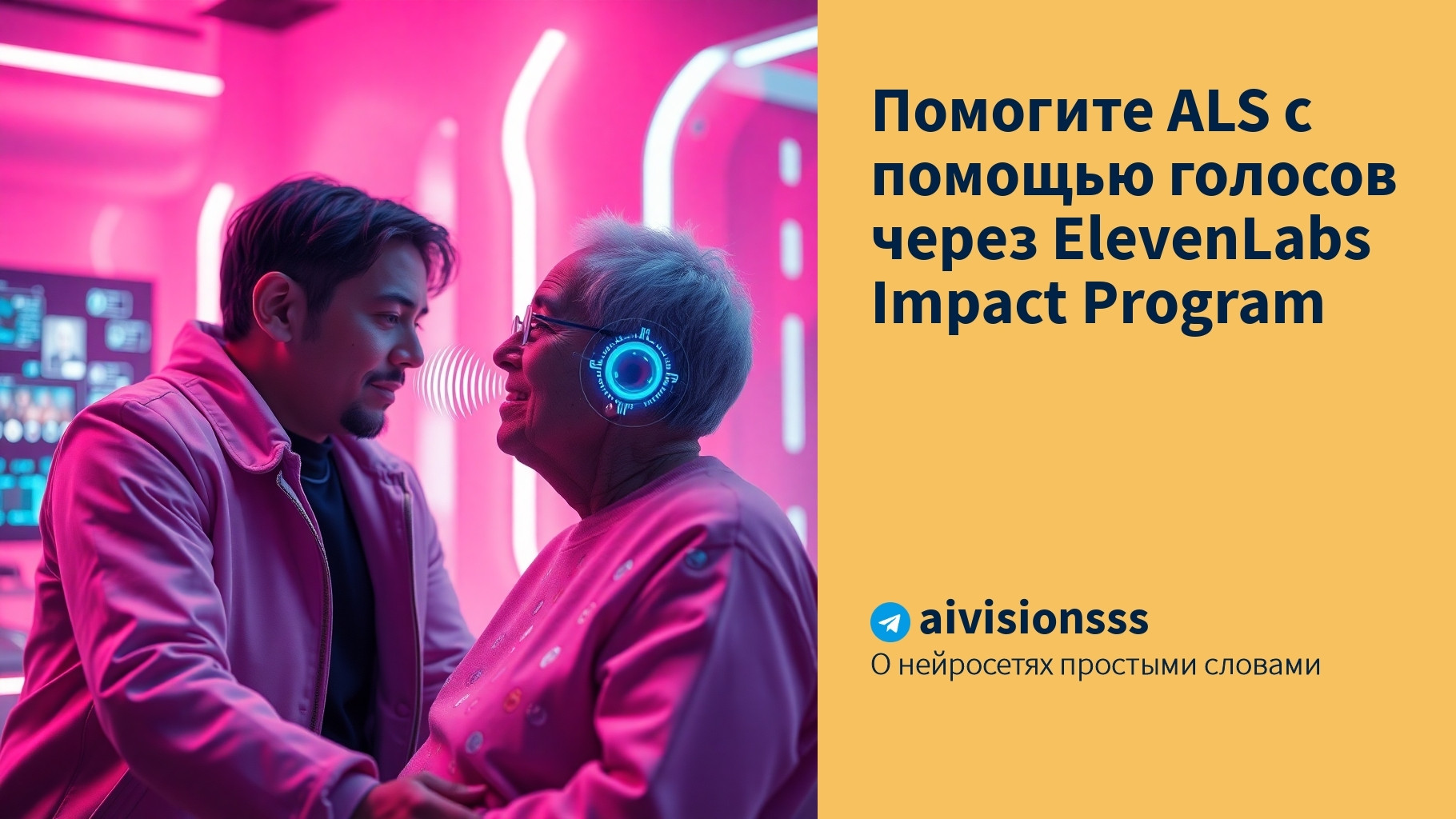 Вы сейчас просматриваете Помогите ALS с помощью голосов через ElevenLabs Impact Program