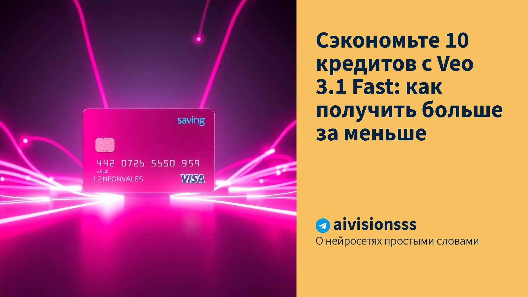 Вы сейчас просматриваете Сэкономьте 10 кредитов с Veo 3.1 Fast: как получить больше за меньше
