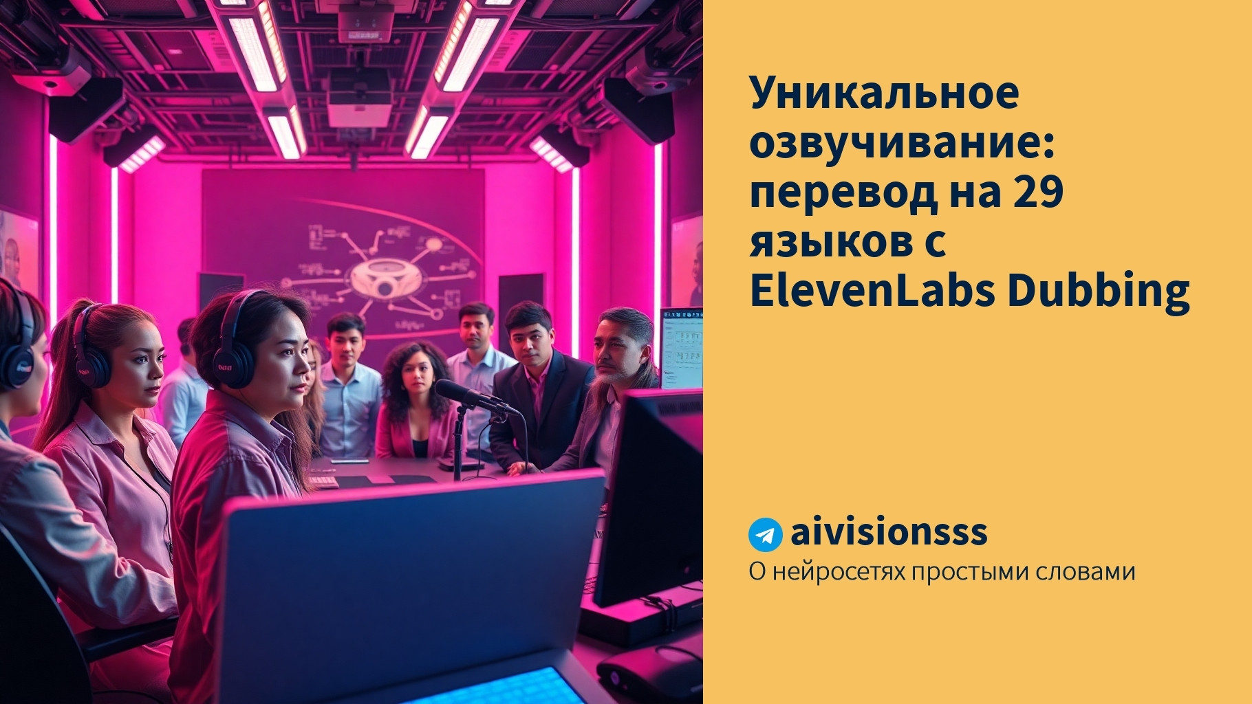 Вы сейчас просматриваете Уникальное озвучивание: перевод на 29 языков с ElevenLabs Dubbing