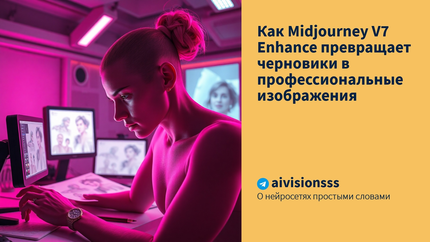 Вы сейчас просматриваете Как Midjourney V7 Enhance превращает черновики в профессиональные изображения
