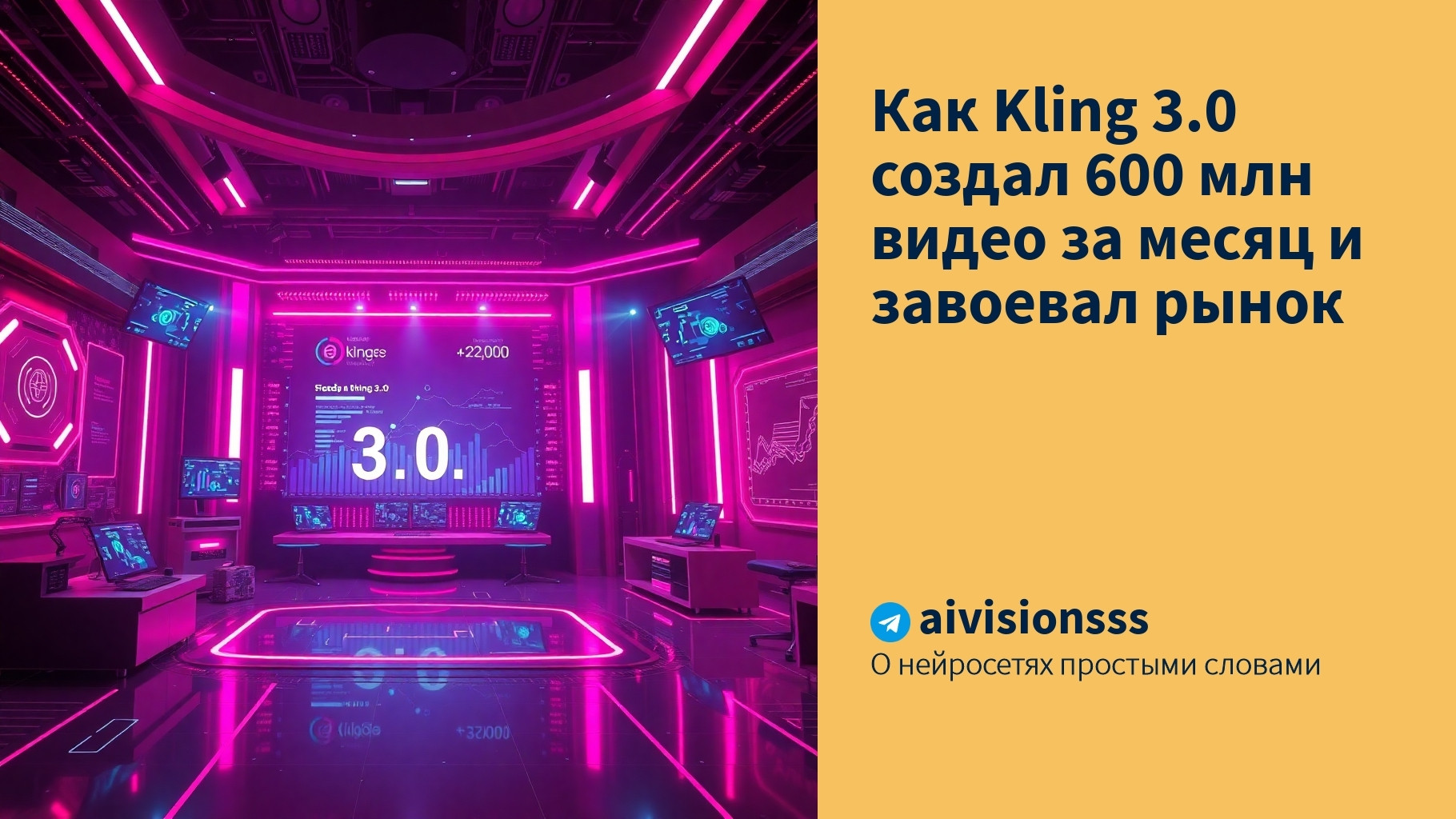 Читать далее о этой статье Как Kling 3.0 создал 600 млн видео за месяц и завоевал рынок