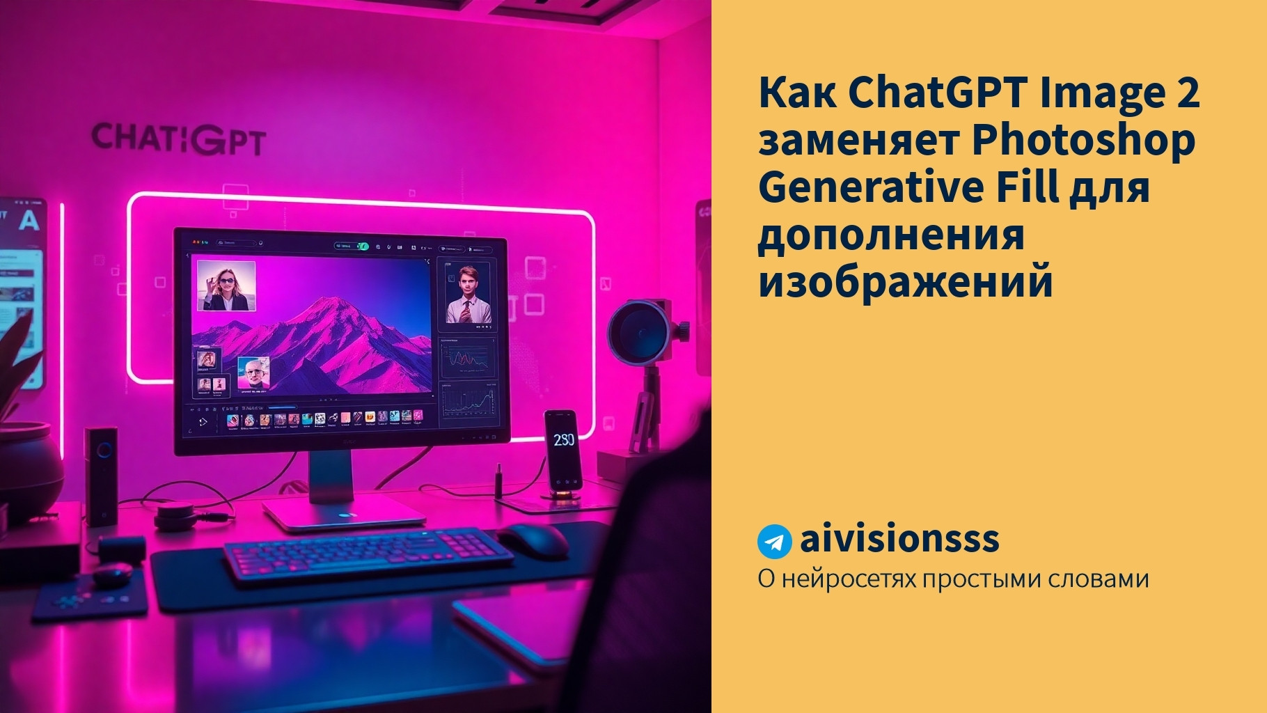 Вы сейчас просматриваете Как ChatGPT Image 2 заменяет Photoshop Generative Fill для дополнения изображений