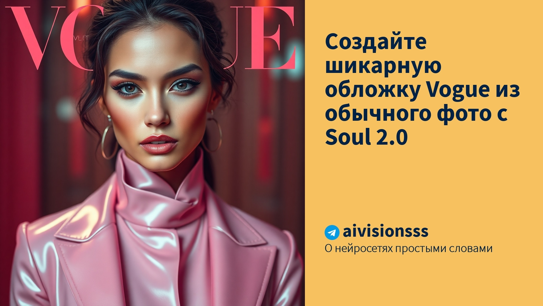 Вы сейчас просматриваете Создайте шикарную обложку Vogue из обычного фото с Soul 2.0