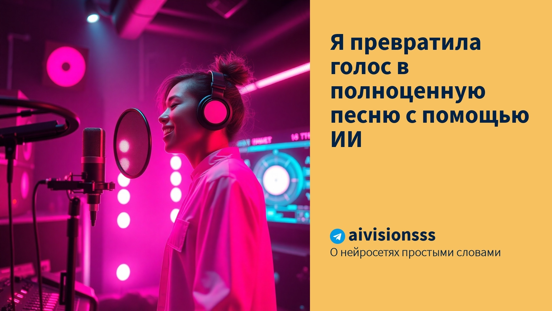 Вы сейчас просматриваете Я превратила голос в полноценную песню с помощью ИИ