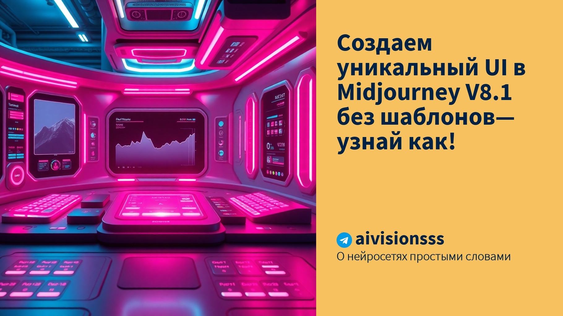 Вы сейчас просматриваете Создаем уникальный UI в Midjourney V8.1 без шаблонов—узнай как!