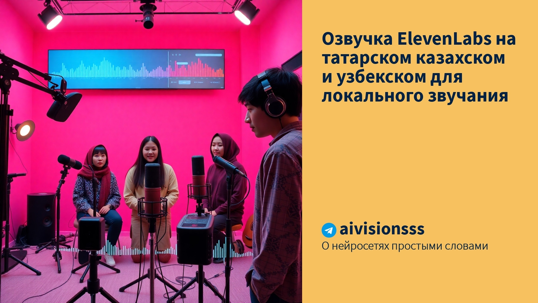Вы сейчас просматриваете Озвучка ElevenLabs на татарском казахском и узбекском для локального звучания