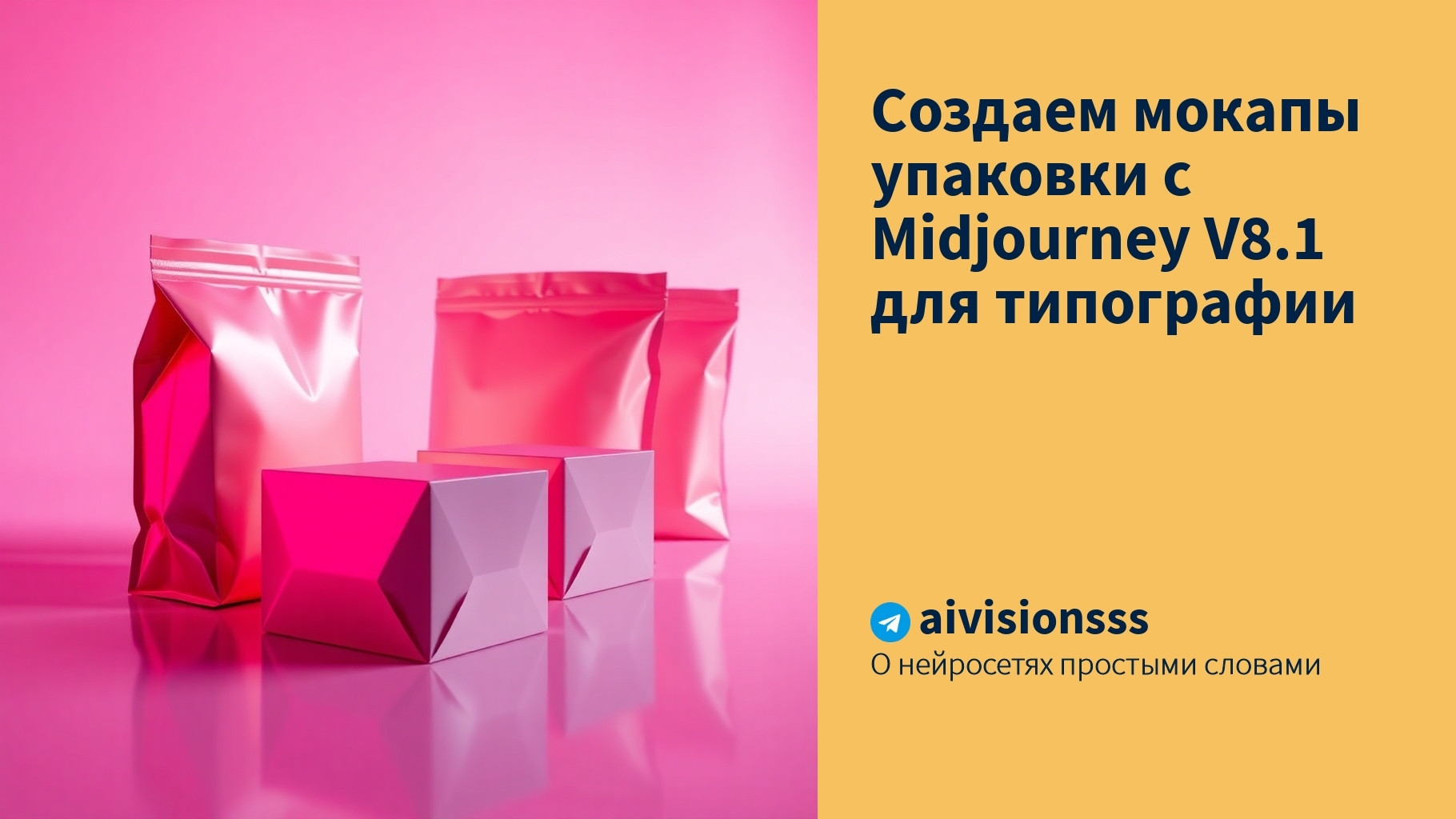 Читать далее о этой статье Создаем мокапы упаковки с Midjourney V8.1 для типографии