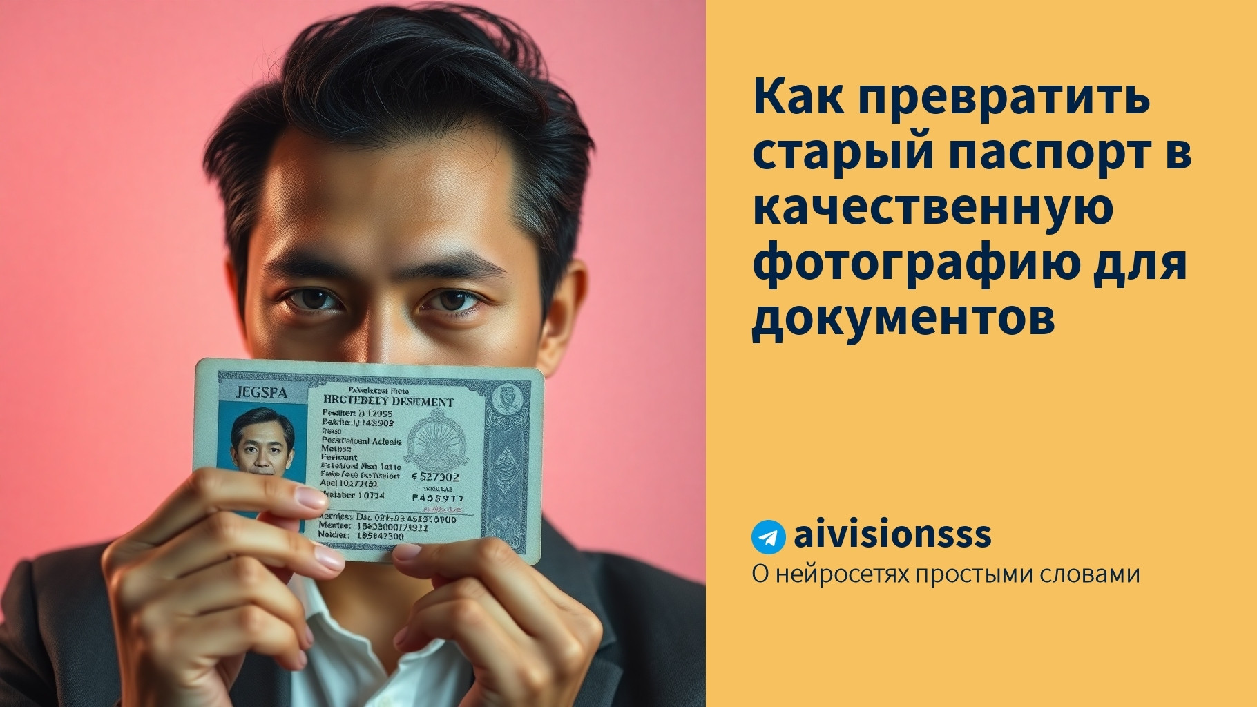 Вы сейчас просматриваете Как превратить старый паспорт в качественную фотографию для документов
