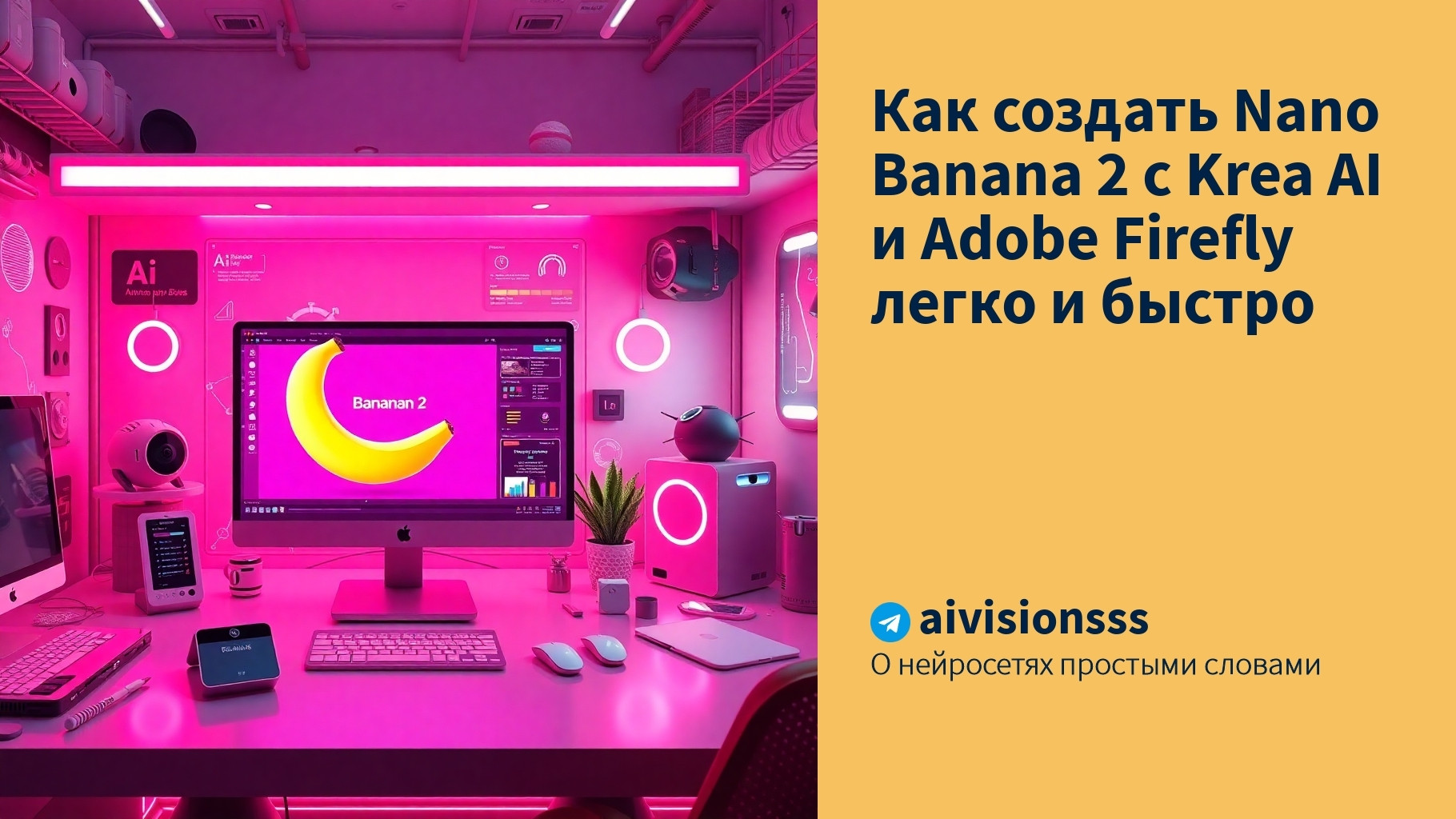 Вы сейчас просматриваете Как создать Nano Banana 2 с Krea AI и Adobe Firefly легко и быстро