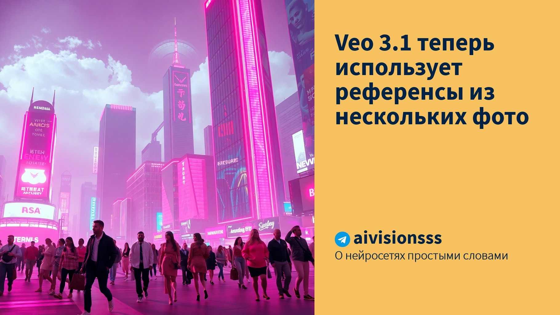 Читать далее о этой статье Veo 3.1 теперь использует референсы из нескольких фото