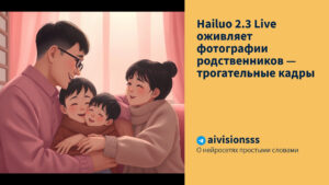 Читать далее о этой статье Hailuo 2.3 Live оживляет фотографии родственников — трогательные кадры