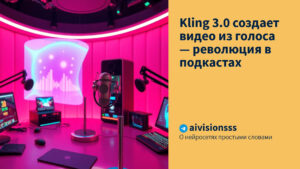 Читать далее о этой статье Kling 3.0 создает видео из голоса — революция в подкастах