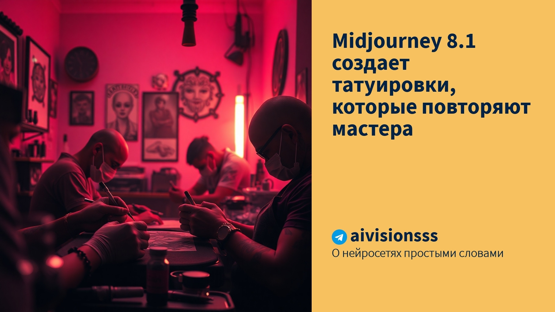 Вы сейчас просматриваете Midjourney 8.1 создает татуировки, которые повторяют мастера