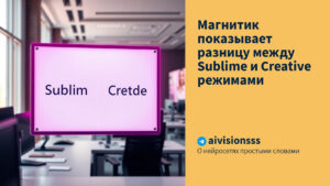 Читать далее о этой статье Магнитик показывает разницу между Sublime и Creative режимами