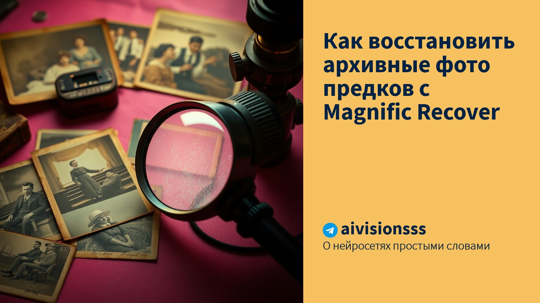Читать далее о этой статье Как восстановить архивные фото предков с Magnific Recover