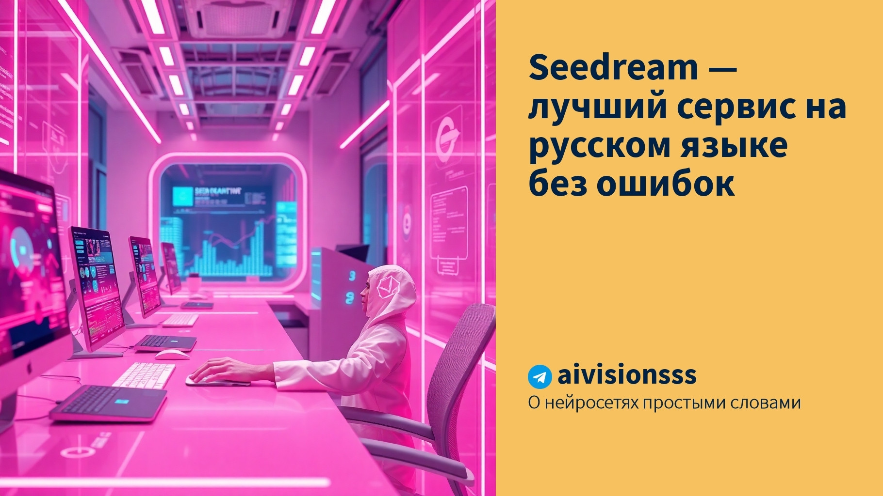 Читать далее о этой статье Seedream — лучший сервис на русском языке без ошибок