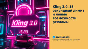 Читать далее о этой статье Kling 3.0: 15-секундный лимит и новые возможности рекламы