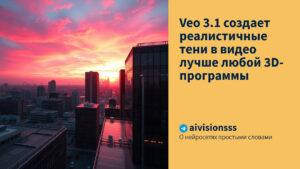 Читать далее о этой статье Veo 3.1 создает реалистичные тени в видео лучше любой 3D-программы