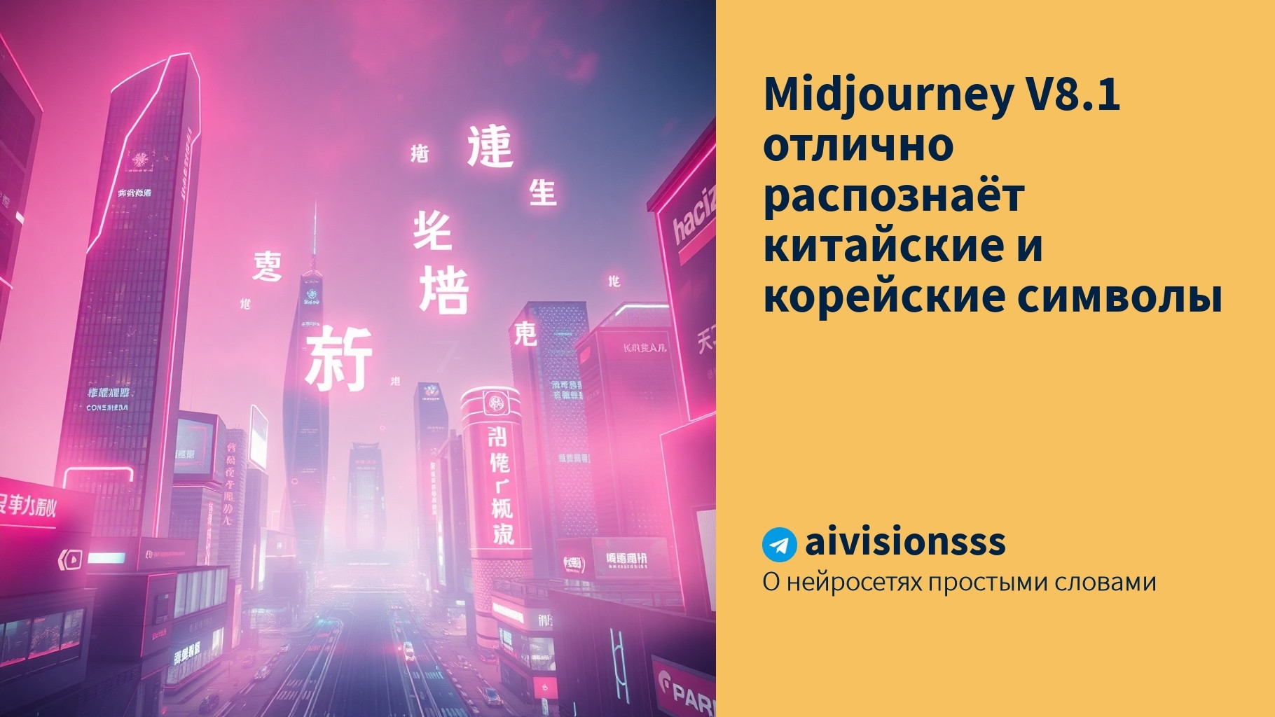 Вы сейчас просматриваете Midjourney V8.1 отлично распознаёт китайские и корейские символы