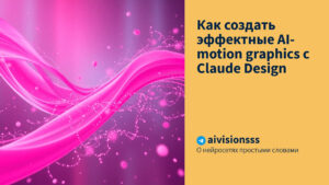 Читать далее о этой статье Как создать эффектные AI- motion graphics с Claude Design
