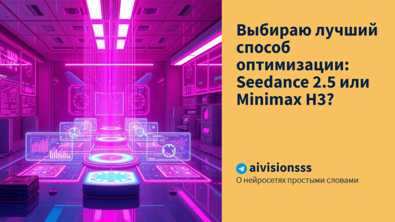 Выбираю лучший способ оптимизации: Seedance 2.5 или Minimax H3?