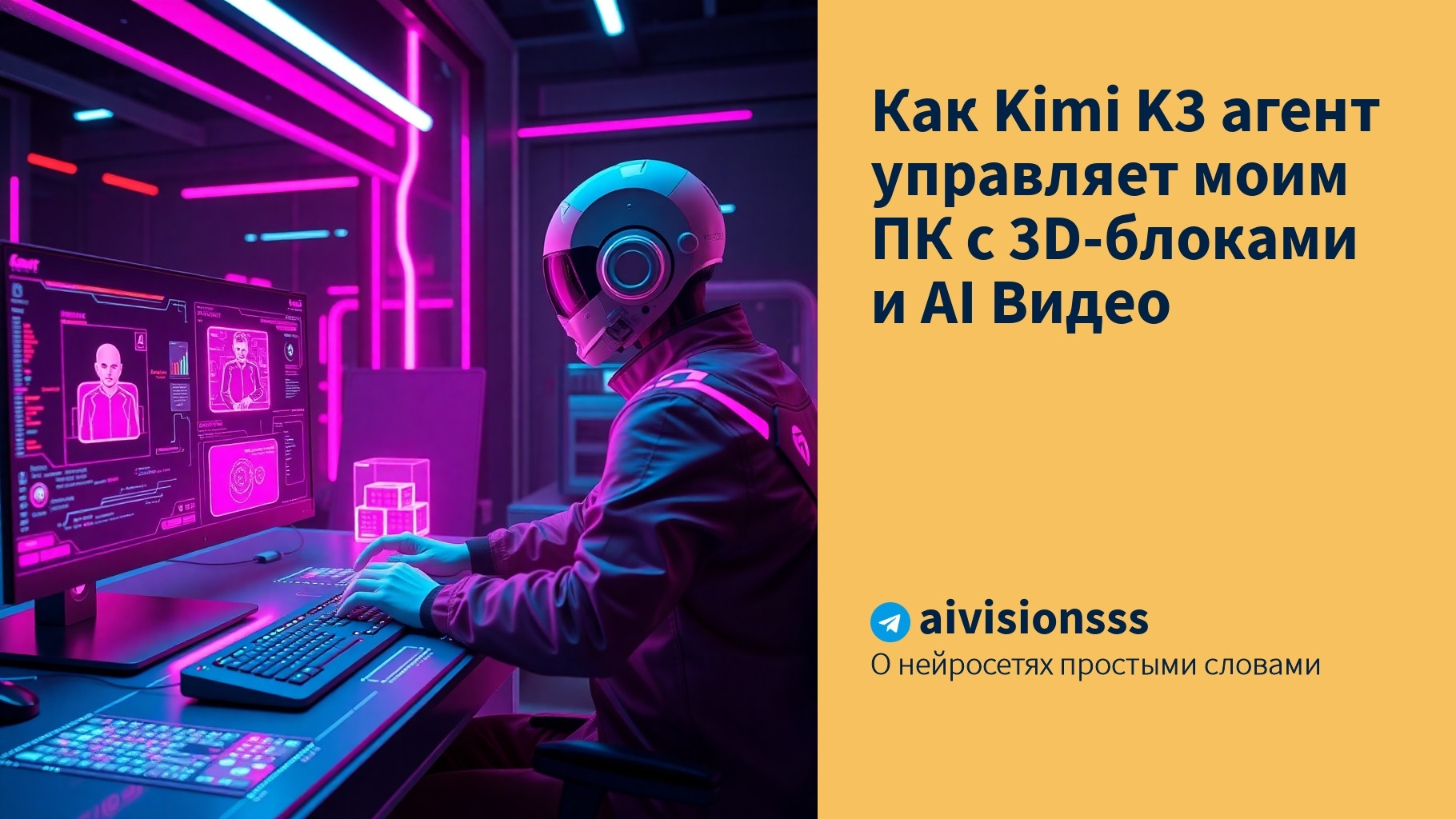Читать далее о этой статье Как Kimi K3 агент управляет моим ПК с 3D-блоками и AI Видео
